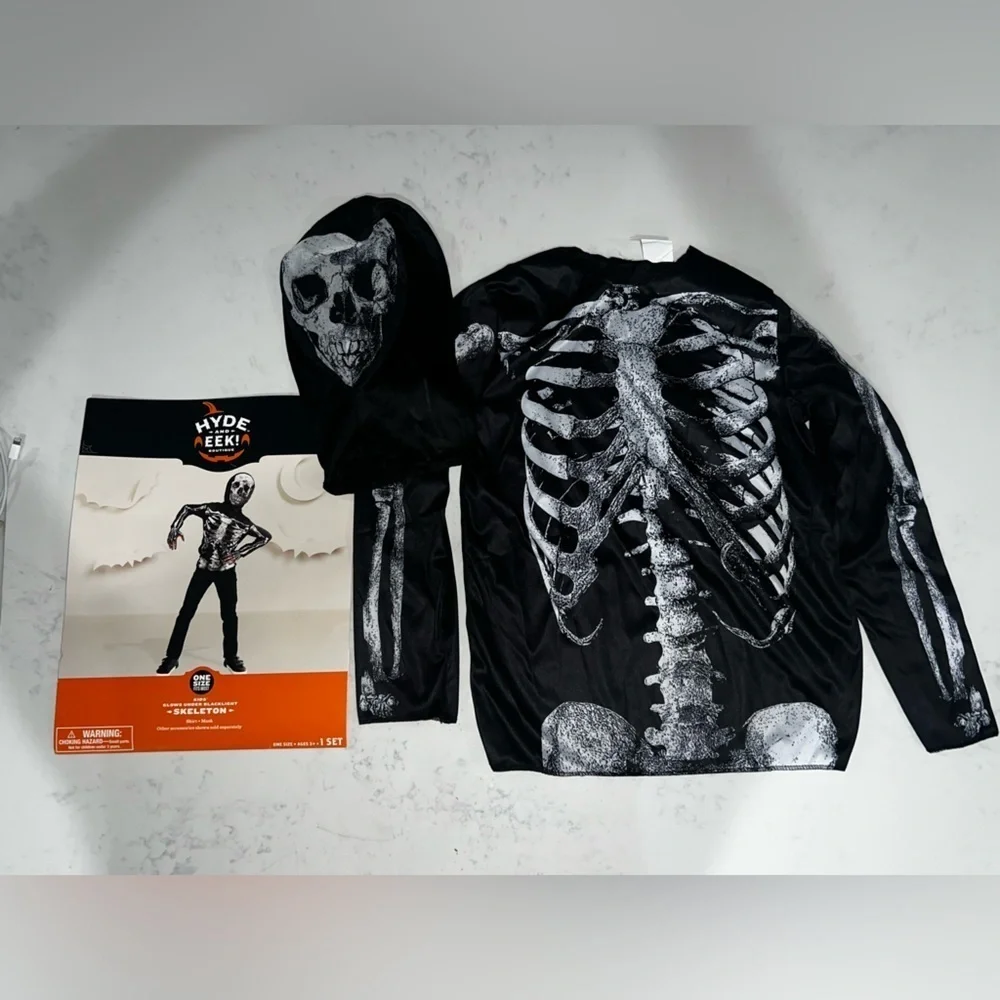 HALLOWEEN 💀Kids Skeleton Zombie Costume - Black & White